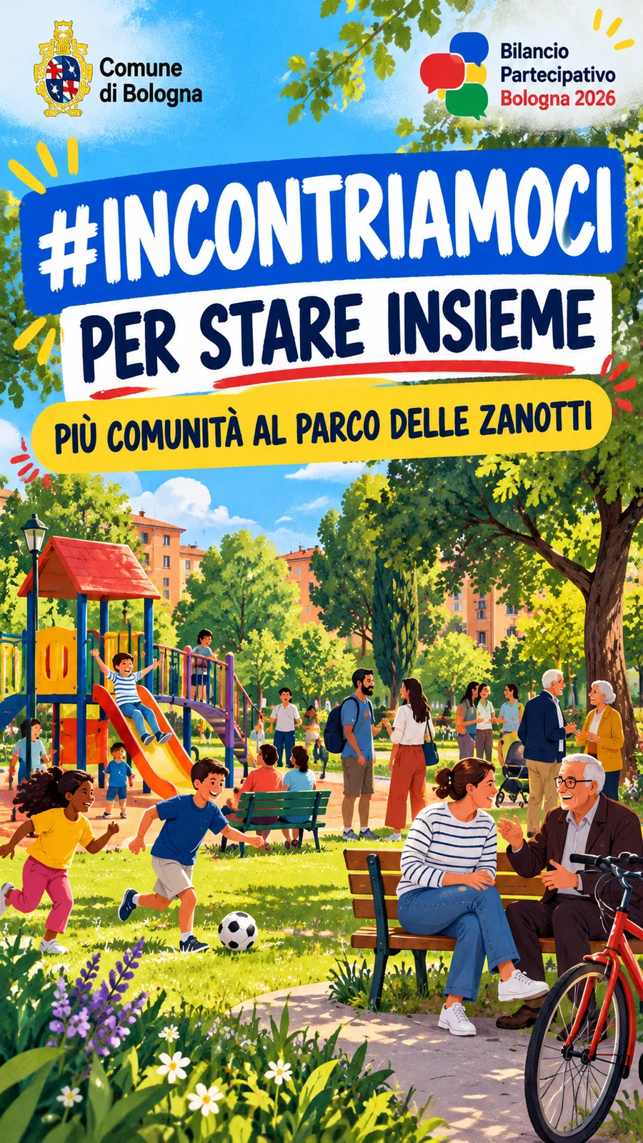 Grafica #INCONTRIAMOCI per il Parco Farpi-Vignoli